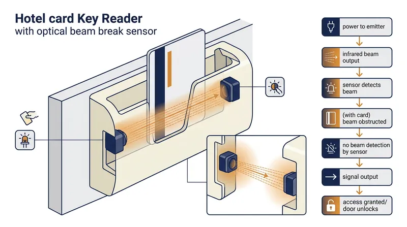 Photoelectric switches rely on optical occlusion, triggering the relay whenever an opaque object breaks the infrared beam.