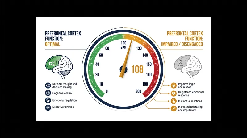 The 100 BPM threshold marks the point where the autonomic nervous system triggers a fight-or-flight response.