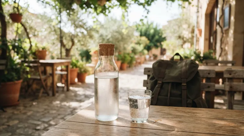Illustration: Until mucosal vaccines become available, travelers must rely on behavioral interventions like drinking bottled water to avoid novel bacterial strains.