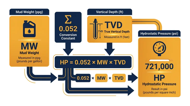 Engineers use a universal conversion constant to translate mud density into bottom-hole pressure.