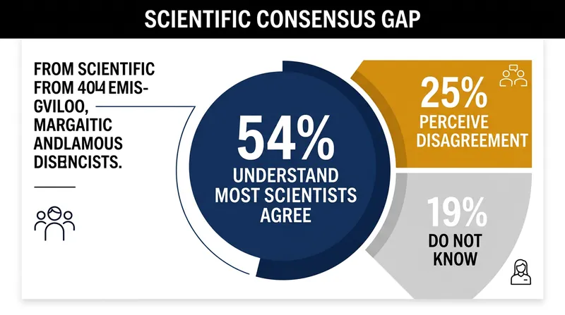 Barely half of the American public accurately perceives the overwhelming scientific consensus on human-caused global warming.