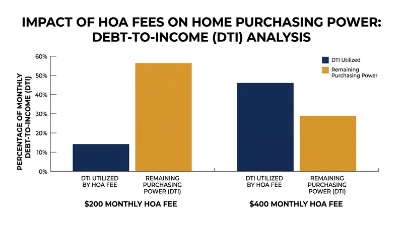 Higher monthly dues directly reduce the size of the mortgage a buyer can qualify for.
