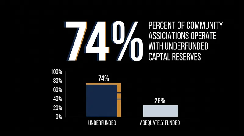 Nearly three-quarters of community associations hold less than 70 cents for every dollar of accumulated wear.