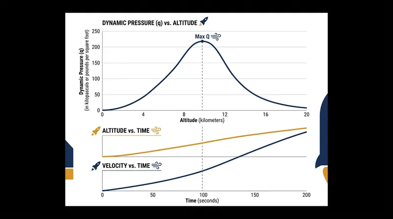 Dynamic pressure peaks when the combination of rising speed and falling air density is at its highest.