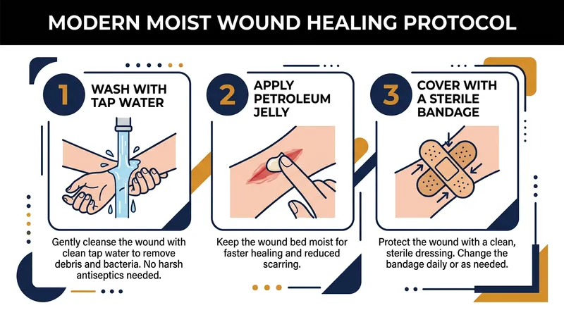 The American Academy of Dermatology recommends a simple three-step protocol to accelerate healing and minimize scarring.