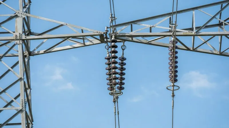Illustration: Physical insulation is only used at the connection points to prevent current from grounding through the tower.