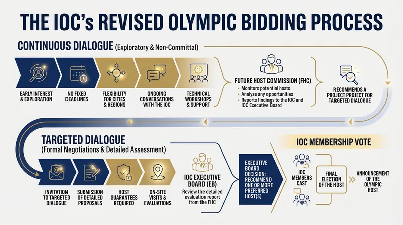 The IOC's two-stage bidding process is designed to reduce costs and increase flexibility.