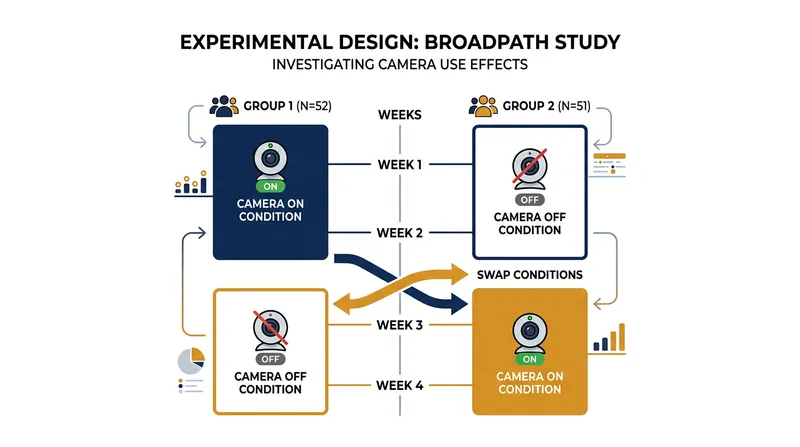 The four-week field experiment isolated the effect of camera use by controlling for meeting duration and frequency.
