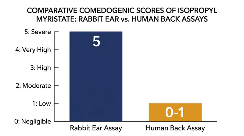 Ingredients that severely irritated rabbit tissue often show no pore-clogging effect when tested on human skin.