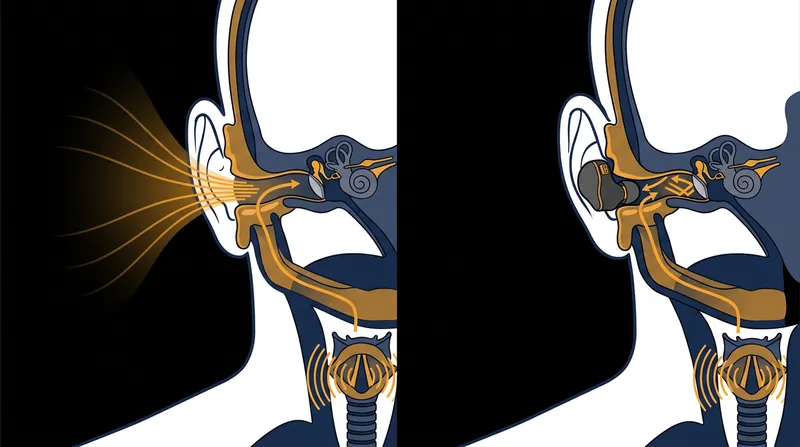 When the ear canal is sealed, bone-conducted low frequencies reflect off the monitor and back to the eardrum.