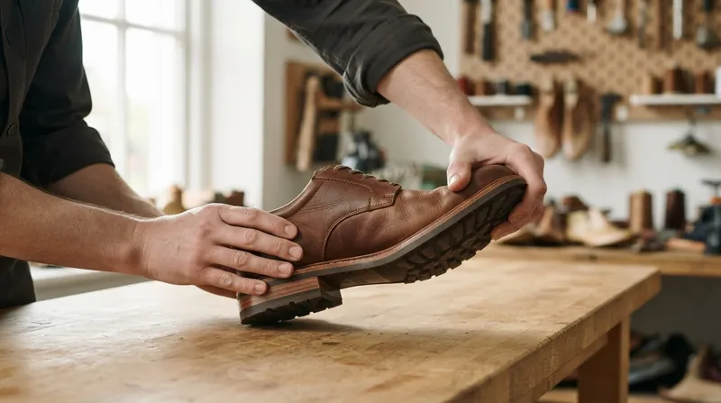 Illustration: A properly constructed shoe will bend easily at the forefoot while the midfoot shank remains completely rigid.