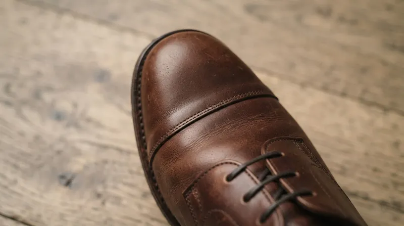 Illustration: When sized correctly by arch length, the upper materials will develop a single, clean crease across the toe box.