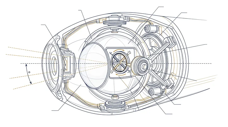 Internal gyroscopes stabilize the seeker head, allowing the guidance computer to measure the target's true angular drift.
