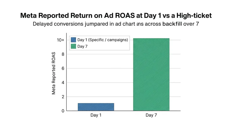 High-ticket items experience severe attribution lag, requiring advertisers to wait a full week before judging performance.