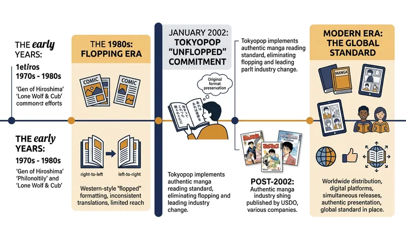 The Western publishing industry abandoned mirrored manga in the early 2000s.
