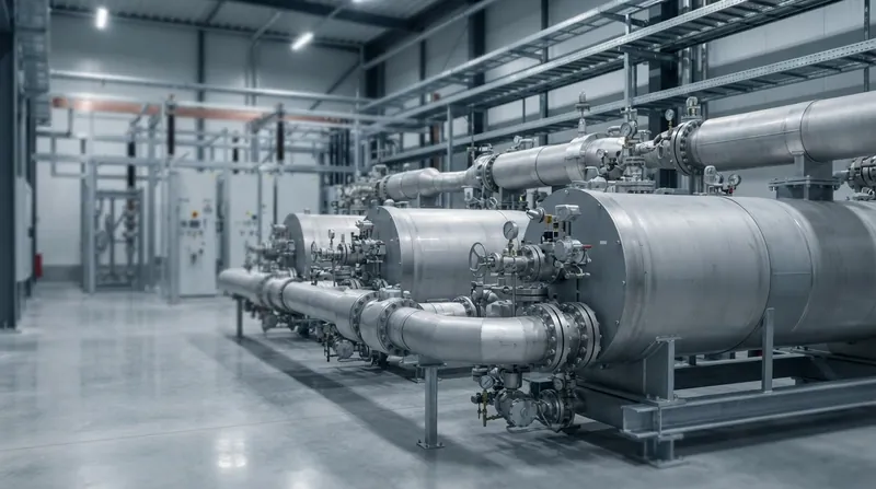 A row of modern high-voltage gas-insulated switchgear cabinets inside a clean, brightly lit urban electrical substation.