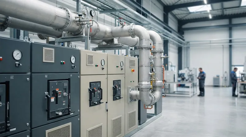Illustration: High-pressure natural gas switchgear functions as a continuous pressure vessel, requiring rigorous mechanical testing.