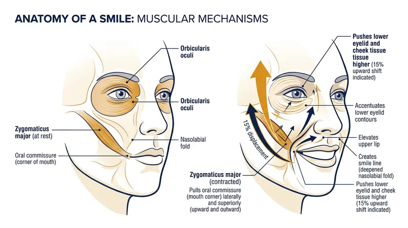 A smile fundamentally alters facial geometry, shifting landmarks around the mouth and cheeks beyond the tolerance threshold of legacy 2D algorithms.