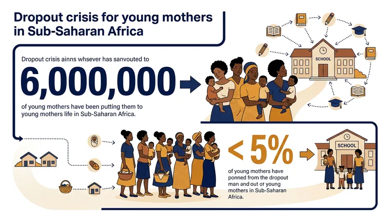 Fewer than 5 percent of pregnant and parenting girls in Sub-Saharan Africa return to school.