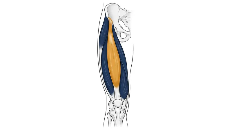 Unlike the vasti muscles, the rectus femoris crosses both the hip and the knee.