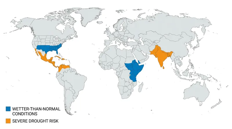 Forecasters expect the shifting ocean temperatures to drastically alter regional precipitation patterns worldwide.