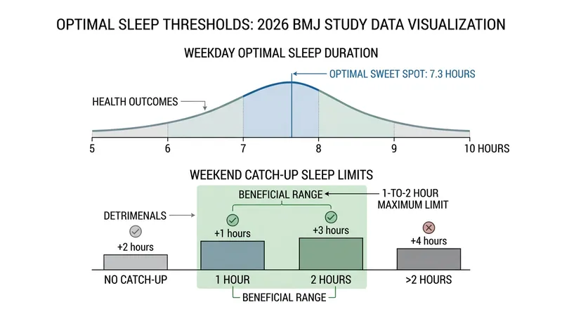 Population data reveals that exceeding two hours of weekend catch-up sleep worsens glucose disposal rates.