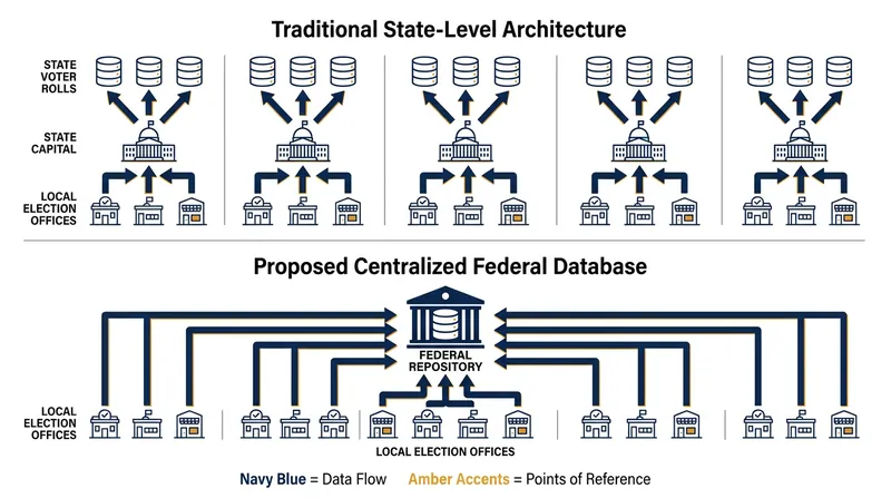 The blocked policy would have centralized state voter data into a single federal repository.