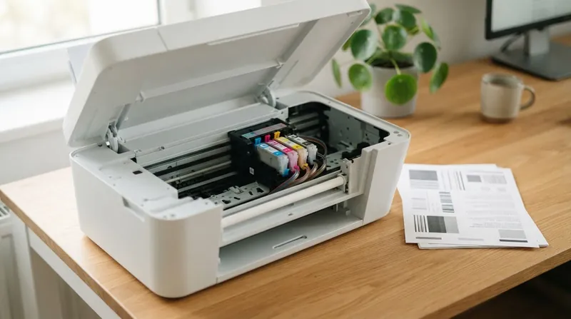 Illustration: Tank-based printers perform the same purge cycles, but their high-volume reservoirs make the ink loss financially negligible.