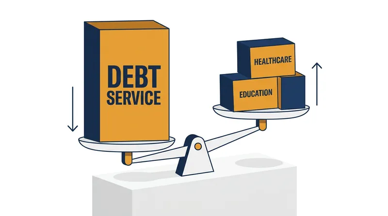In 51 developing countries, debt service obligations now exceed combined spending on health and education.