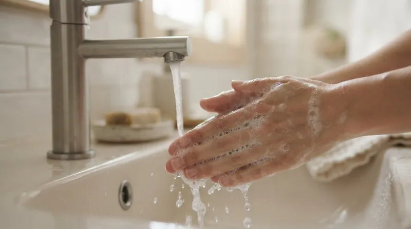Illustration: Washing with cold water helps preserve the skin's natural lipid barrier, which is the body's first line of defense against infection.