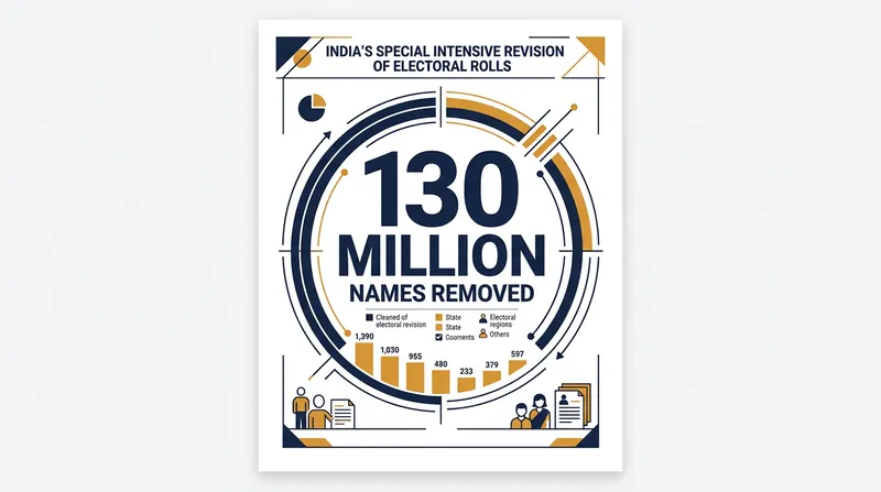 The Election Commission's recent audit has removed over 130 million entries from draft voter lists, a figure opposition groups argue includes eligible voters.