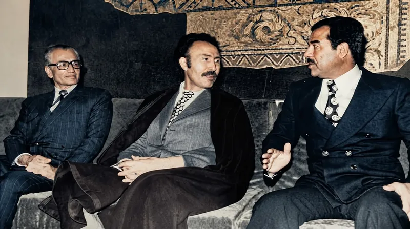Saddam Hussein and Mohammad Reza Pahlavi finalized the territorial concession at the 1975 OPEC summit in Algeria.