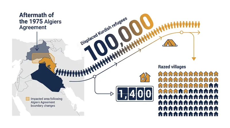 The sudden withdrawal of foreign support led to the immediate collapse of the Kurdish resistance.