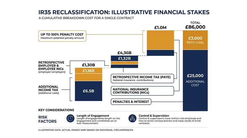 The financial liabilities triggered when a contractor is reclassified as a disguised employee.
