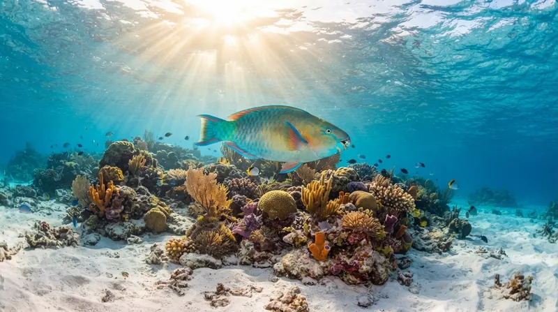 Illustration: The pulverized coral rock holds no nutritional value and is expelled into the ocean as biogenic sand.