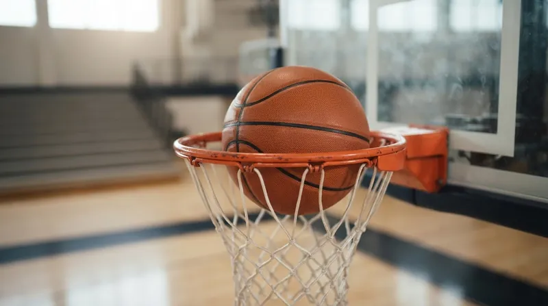Illustration: Offensive players in international tournaments can legally slam a bouncing ball directly through the hoop.