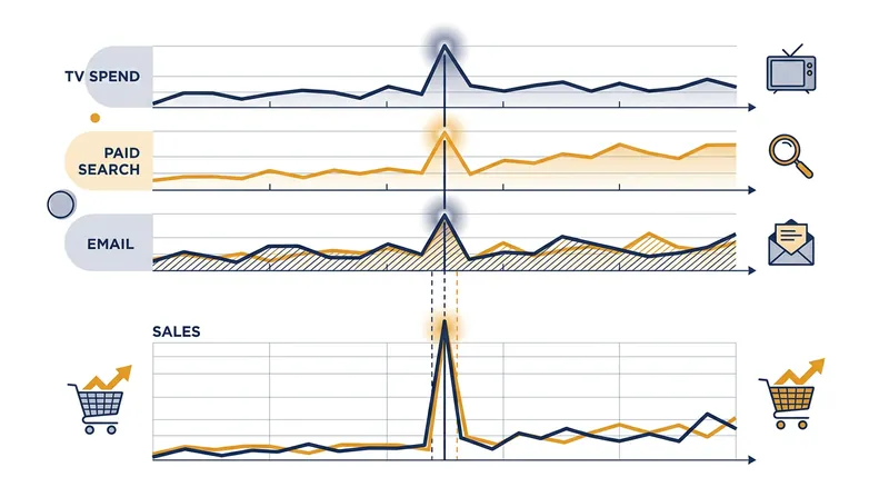 Highly correlated marketing channels make it difficult for standard regression models to isolate individual effects.