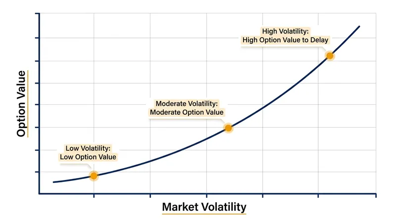 Unlike physical assets, financial options increase in value as market volatility rises.