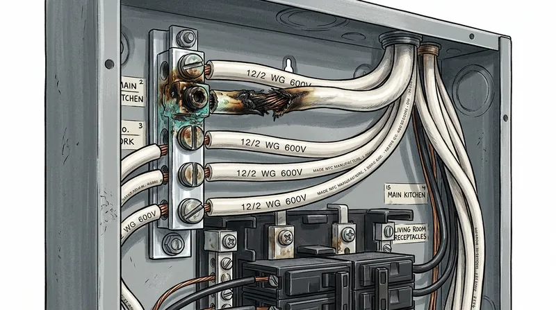 A floating neutral can occur at the utility pole, the meter base, or inside the home's main breaker panel.
