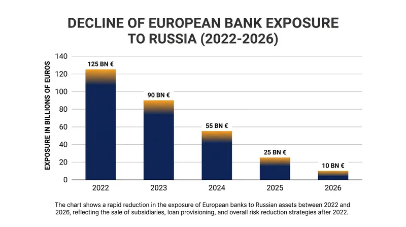 European lenders have systematically reduced their cross-border exposure to Russia since 2022.