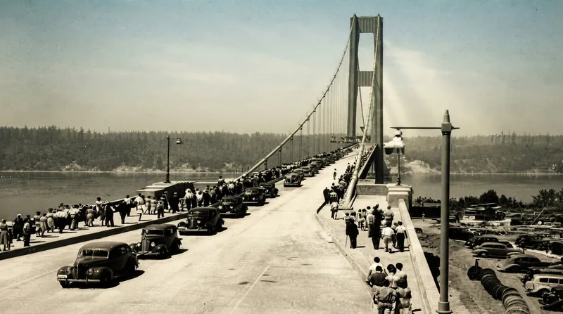 The original bridge utilized solid eight-foot girders that acted like sails, whereas modern designs use open trusses to let wind pass through.