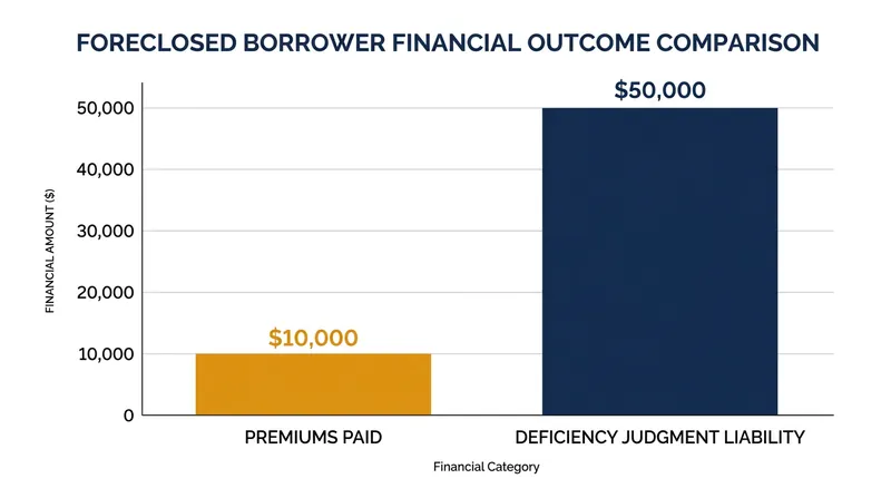 A borrower who pays thousands in mandatory premiums receives zero equity protection in a market downturn.
