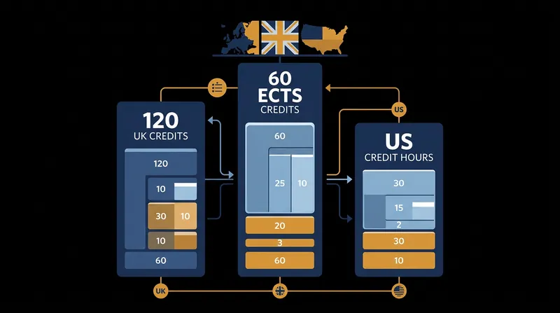 Standardized credit conversions allow European degrees to be evaluated globally.