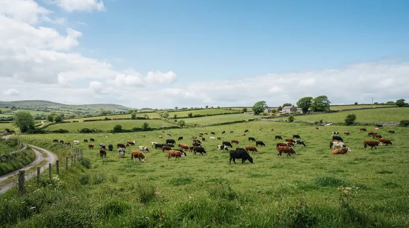 Illustration: Agricultural sectors with steady methane emissions maintain a high temperature baseline but do not continuously add new warming to the climate system.