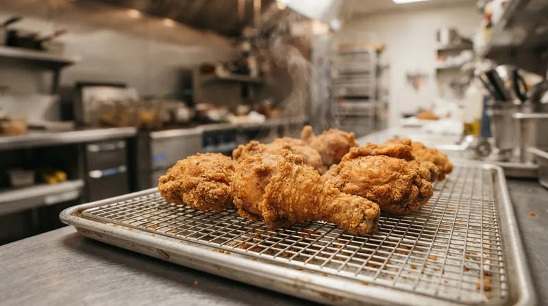 Illustration: The thermodynamic cycle relies entirely on the natural moisture contained within fresh, never-frozen chicken.