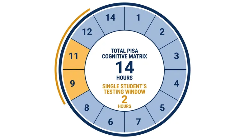Incomplete matrix sampling reduces a 14-hour assessment into a manageable two-hour window for each student.