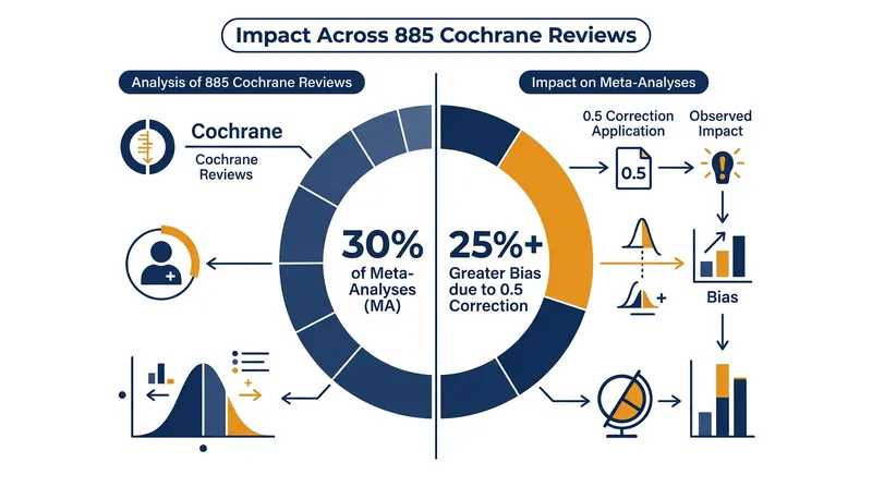 A 2024 review found that the 0.5 correction substantially biased the results in nearly a third of sparse meta-analyses.