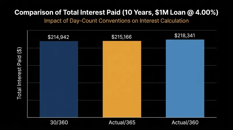 The Actual/360 method extracts thousands of additional dollars in interest over the life of a standard commercial loan.