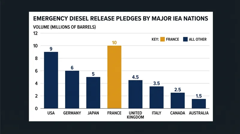 France has committed to releasing 10 million barrels of diesel from its national emergency stocks.