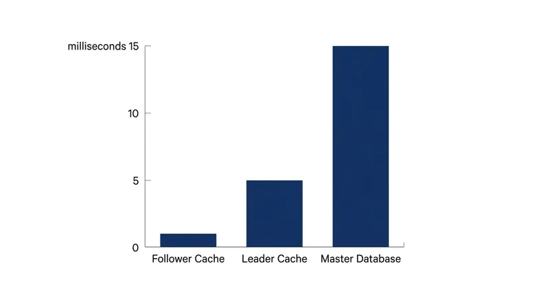 Serving data from local follower caches reduces read latency to a fraction of a millisecond.